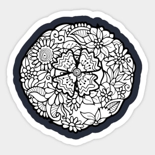 Zentangle flower Sticker